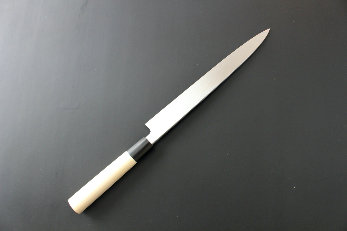Mikazuki - Shirogami / White Steel #2  Yanagiba Sashimi Knife 270mm W/Saya (for Right Hander)