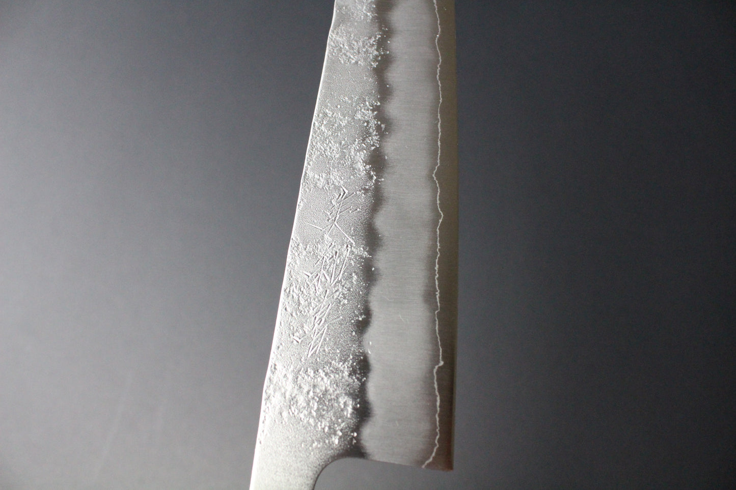 Mikazuki - Ginsan Nashiji Bunka Knife 170mm w/burnt oak handle