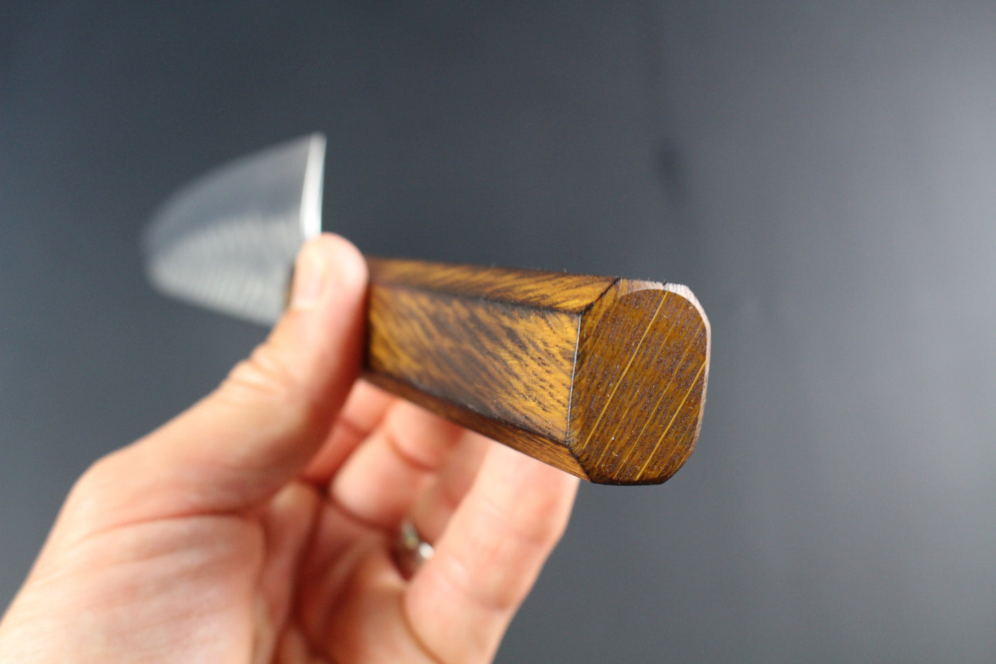 Yoshimi Kato - SG2 V hammered Gyuto Knife 210mm with lacquered oak handle