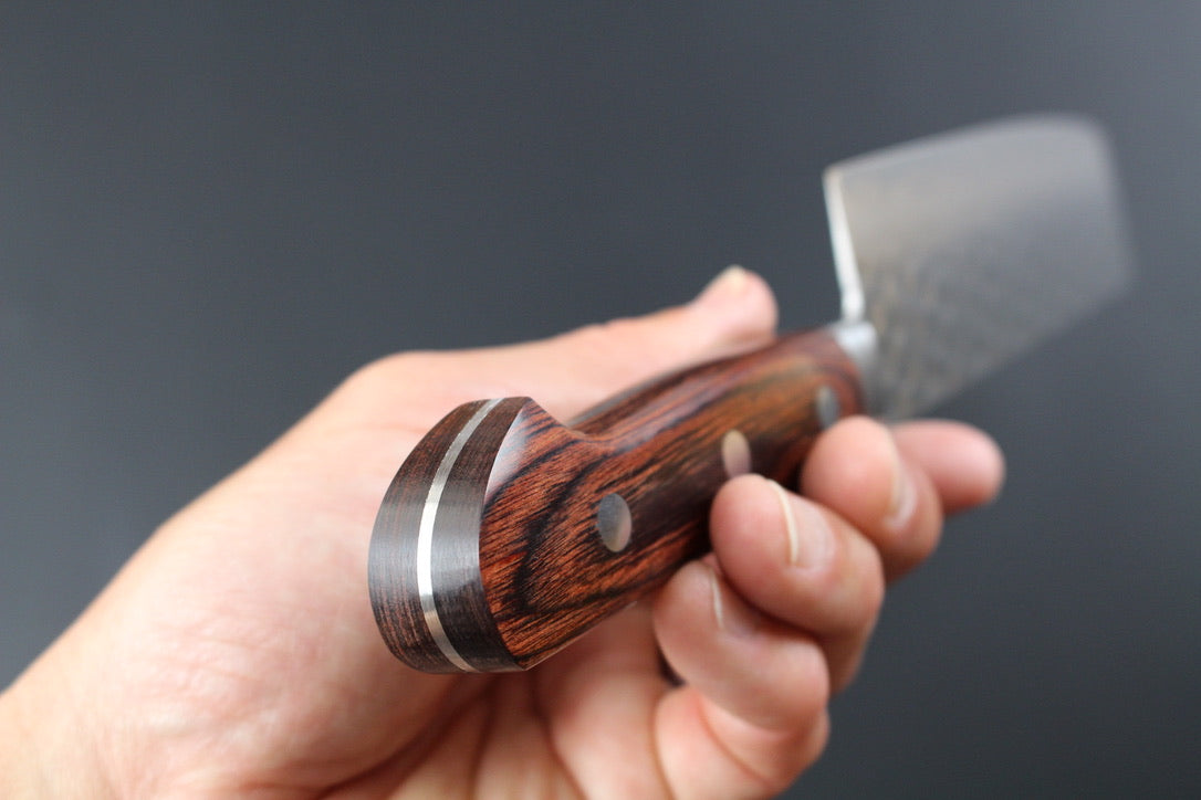 Mikazuki - VG10 hammered damascus Nakiri Knife - vegetable knife 160mm