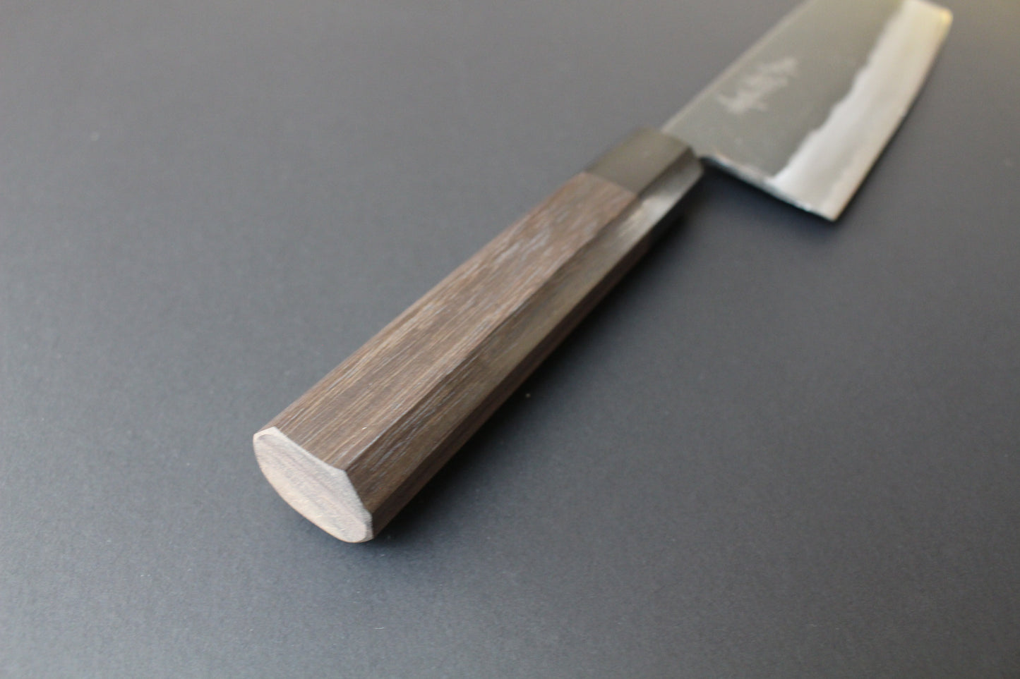 Mikazuki - Shirogami No2 Kurouchi Nakiri Knife 165mm w/rosewood handle