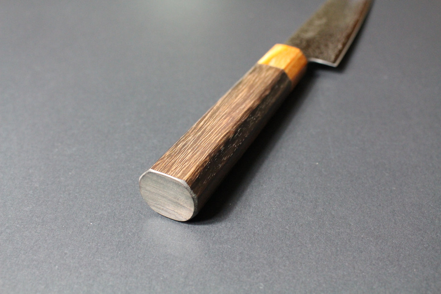 Mikazuki - AUS10 Polished Damascus Sujihiki Knife 240mm w/Octagonal rosewood handle