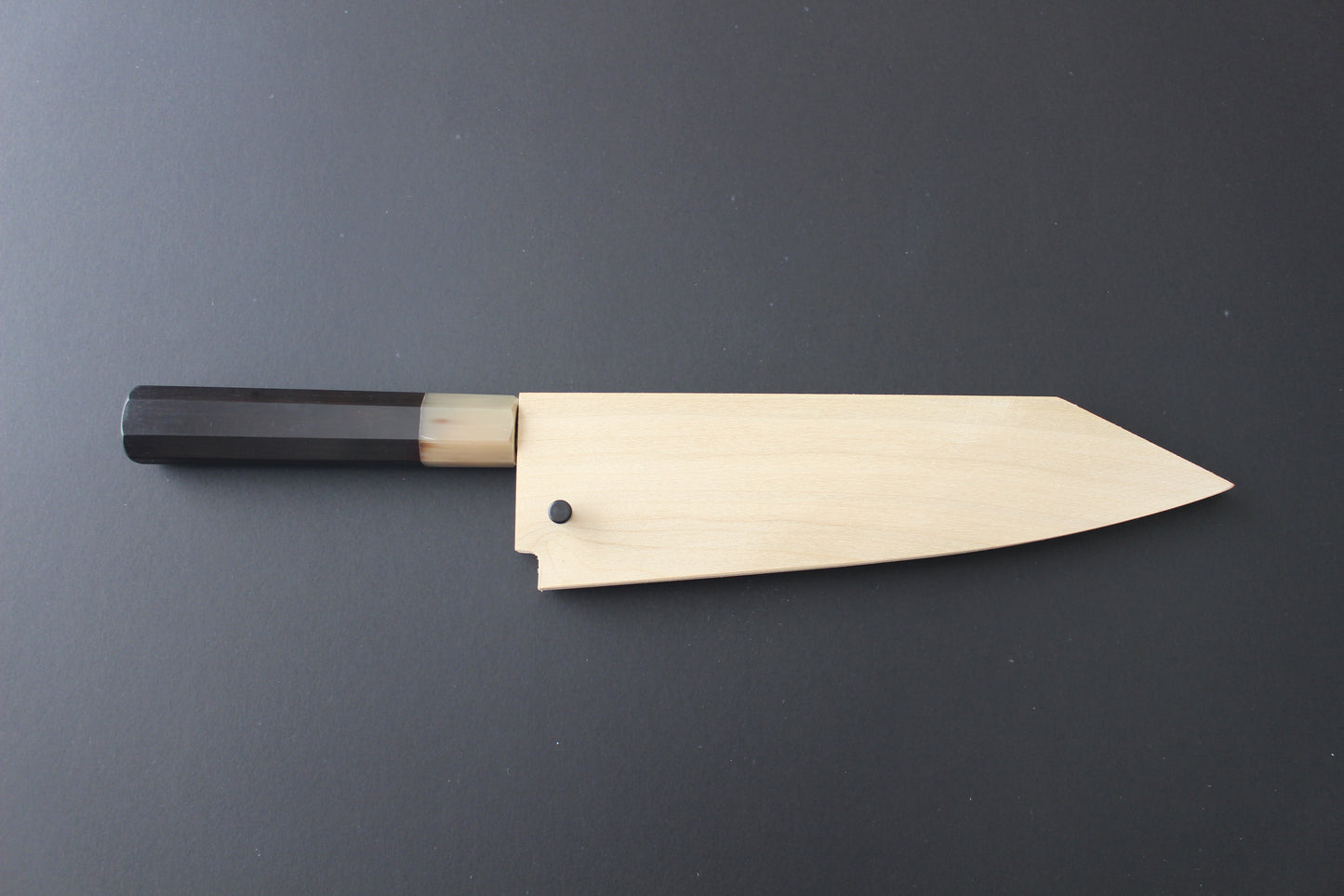 Kisuke Blue #2 Kiritsuke Gyuto 210mm with Kaishin Custom Ebony Handle & Saya