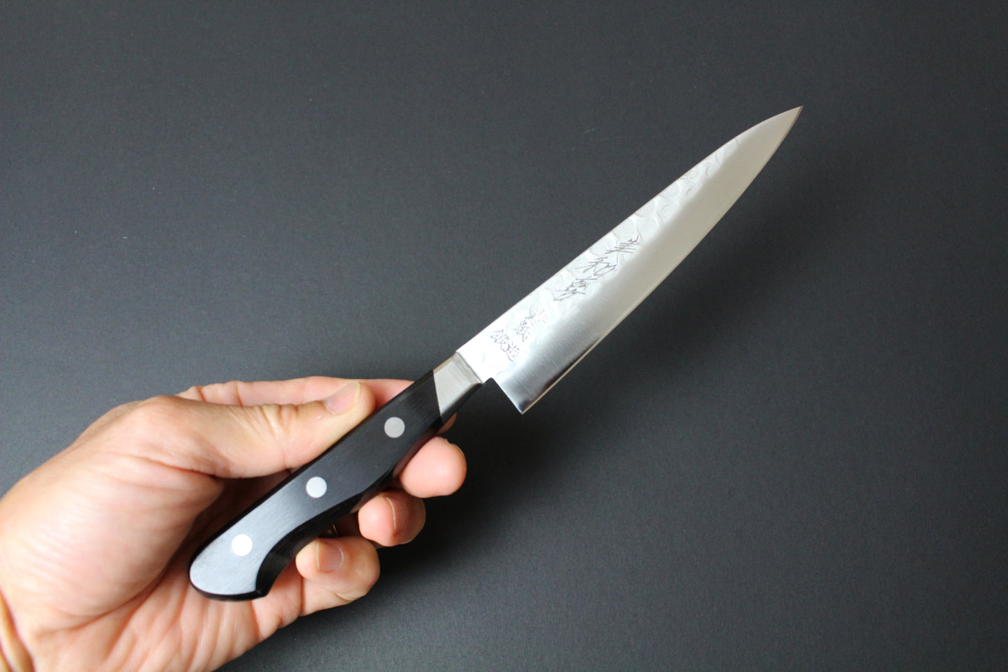 Mikazuki - Aogami (Blue steel) #2 Hammered Petty knife 135mm