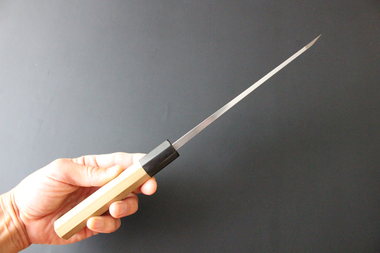 Goh Umanosuke Yoshihiro - Shirogami / White Steel #2 Honkasumi (Super Premium series) Wa Garasaki Knife 180mm for Right Hander