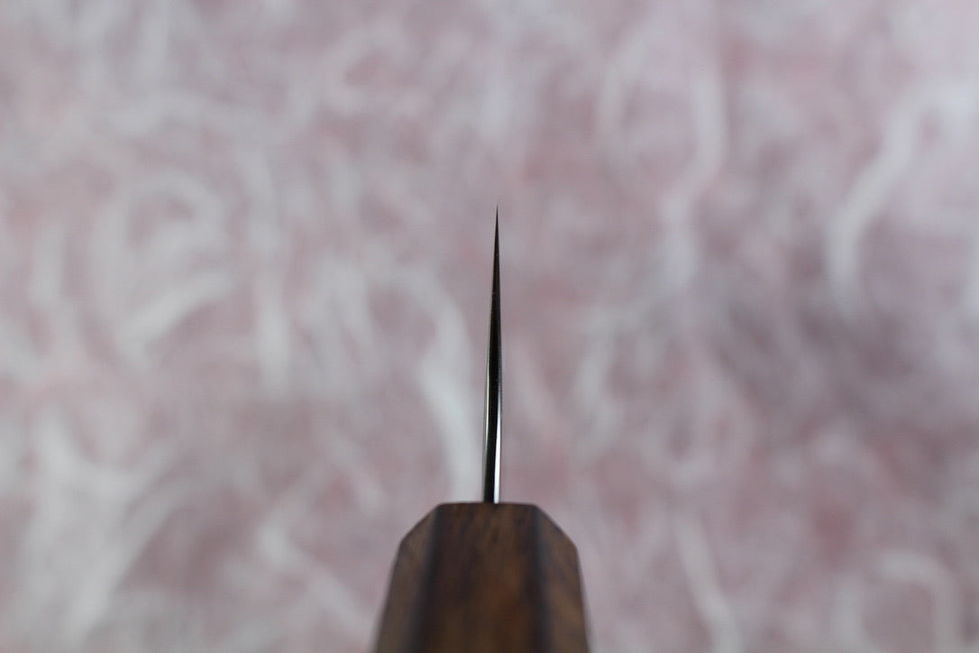 Yoshimi Kato - SG2 V hammered Bunka Knife 170mm with lacquered burned oak handle