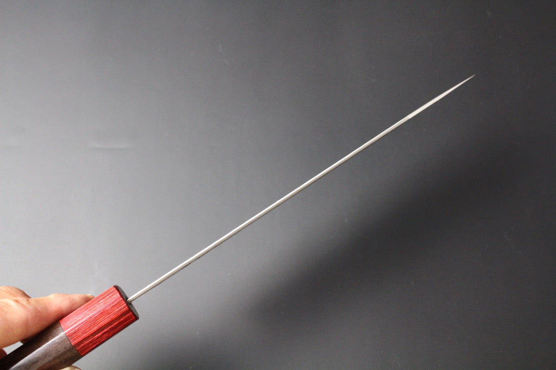 Yoshimi Kato - SG2 Minamo hammered kiritsuke Gyuto Knife 210mm with rosewood handle red ferrule