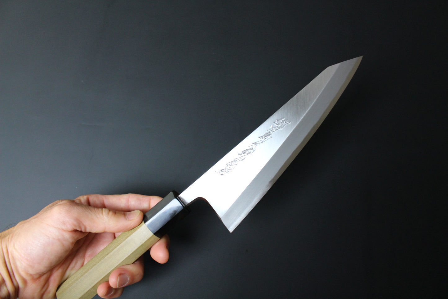 Goh Umanosuke Yoshihiro - Shirogami / White Steel #2 Honkasumi (Super Premium series) Wa Garasaki Knife 180mm for Right Hander