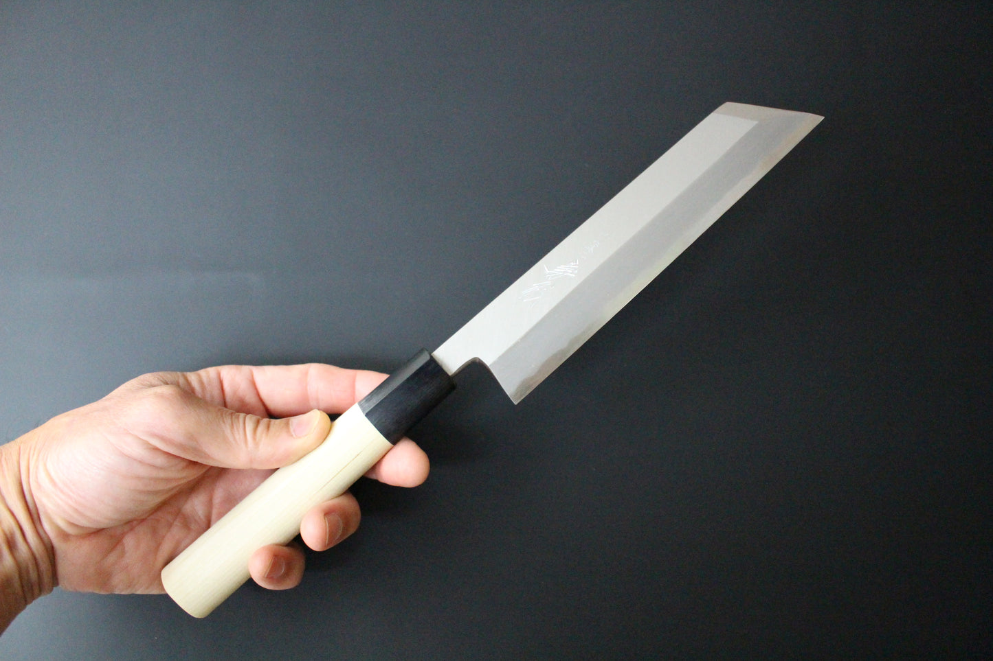 Goh Umanosuke Yoshihiro - Shirogami / White Steel #2 Josaku Series Kenmuki Knife 180mm for Right Hander