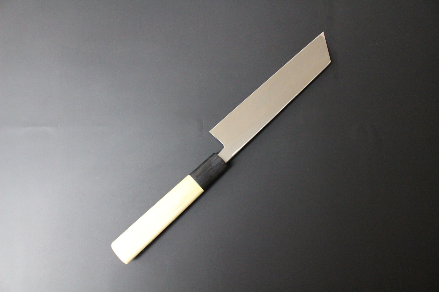 Goh Umanosuke Yoshihiro - Shirogami / White Steel #2 Josaku Series Kenmuki Knife 180mm for Right Hander