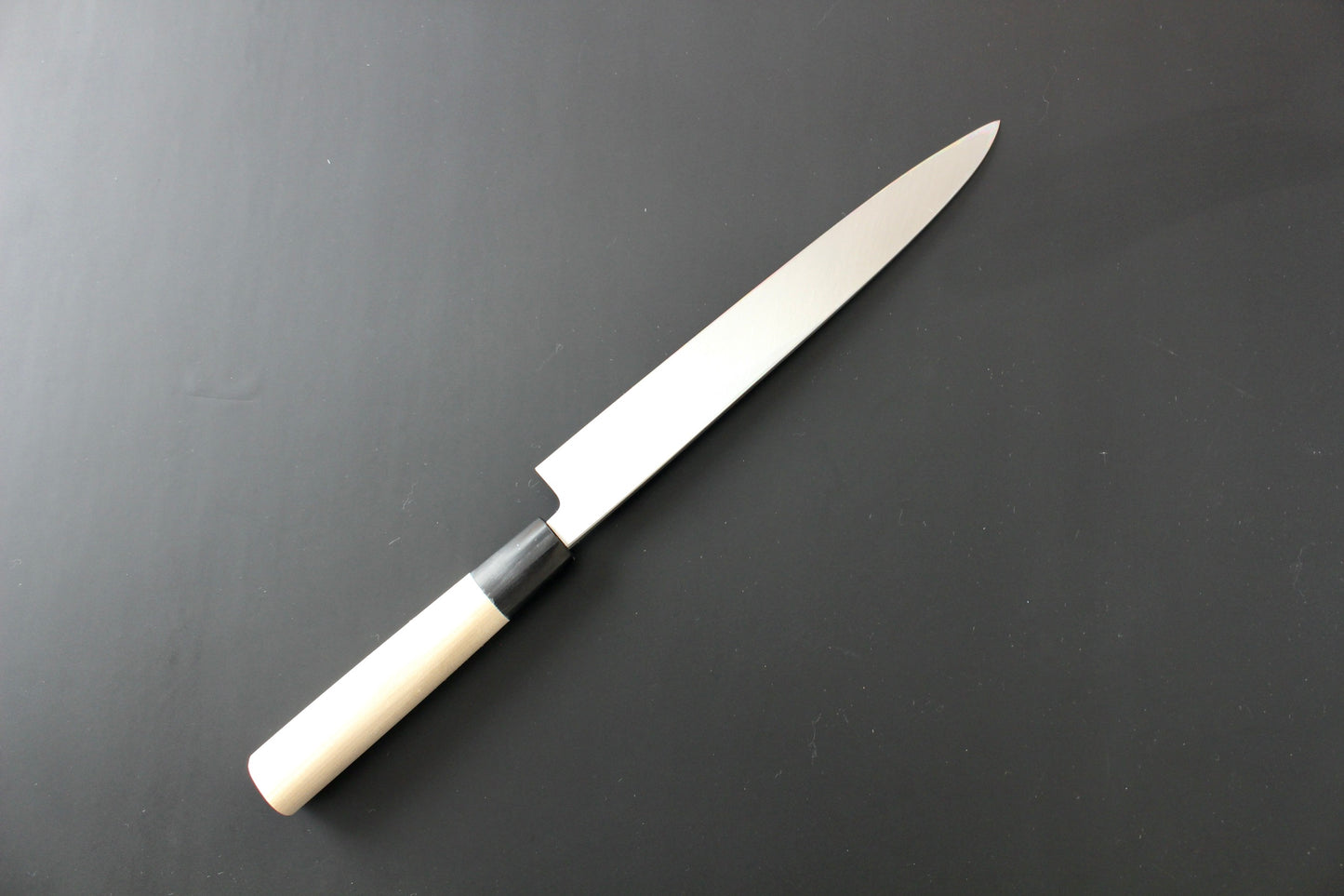 Mikazuki - Shirogami / White Steel #2 Yanagiba Sashimi Knife 240mm W/Saya (for Right Hander)