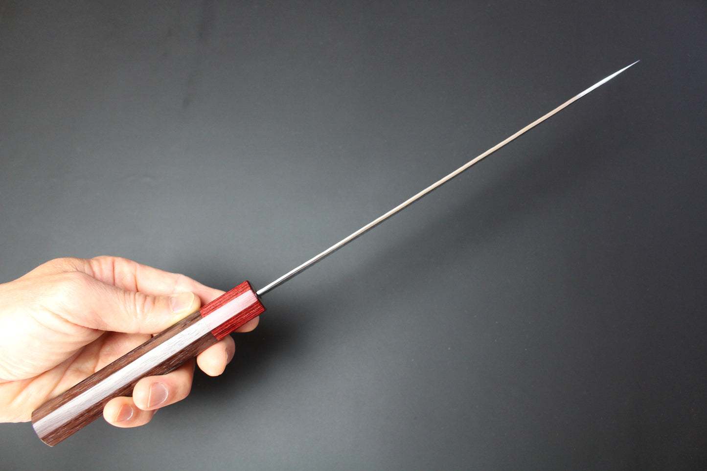 Yu Kurosaki - SG2 Hammered "Senko Ei" Sujihiki Knife 240mm with rosewood handle red ferrule