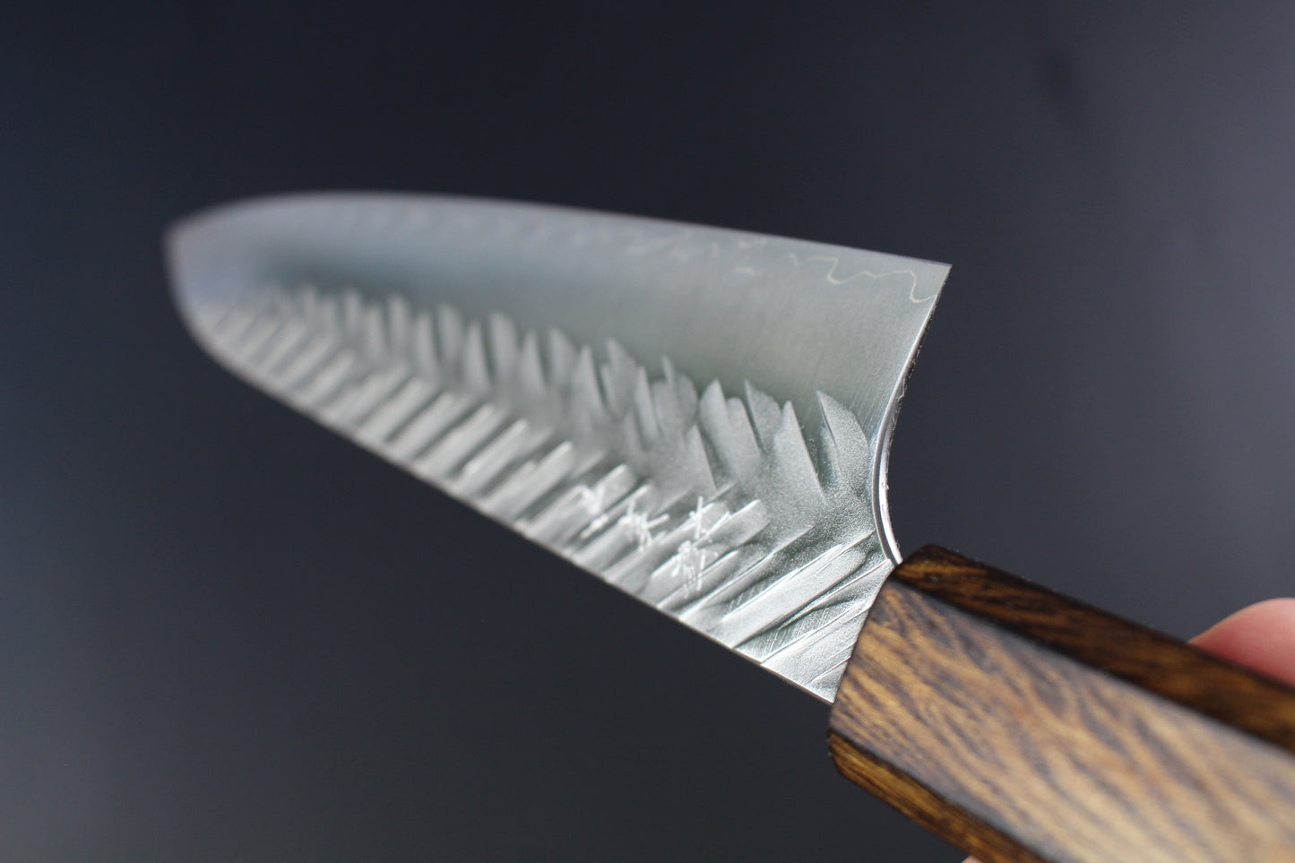 Yoshimi Kato - SG2 V hammered Gyuto Knife 210mm with lacquered oak handle