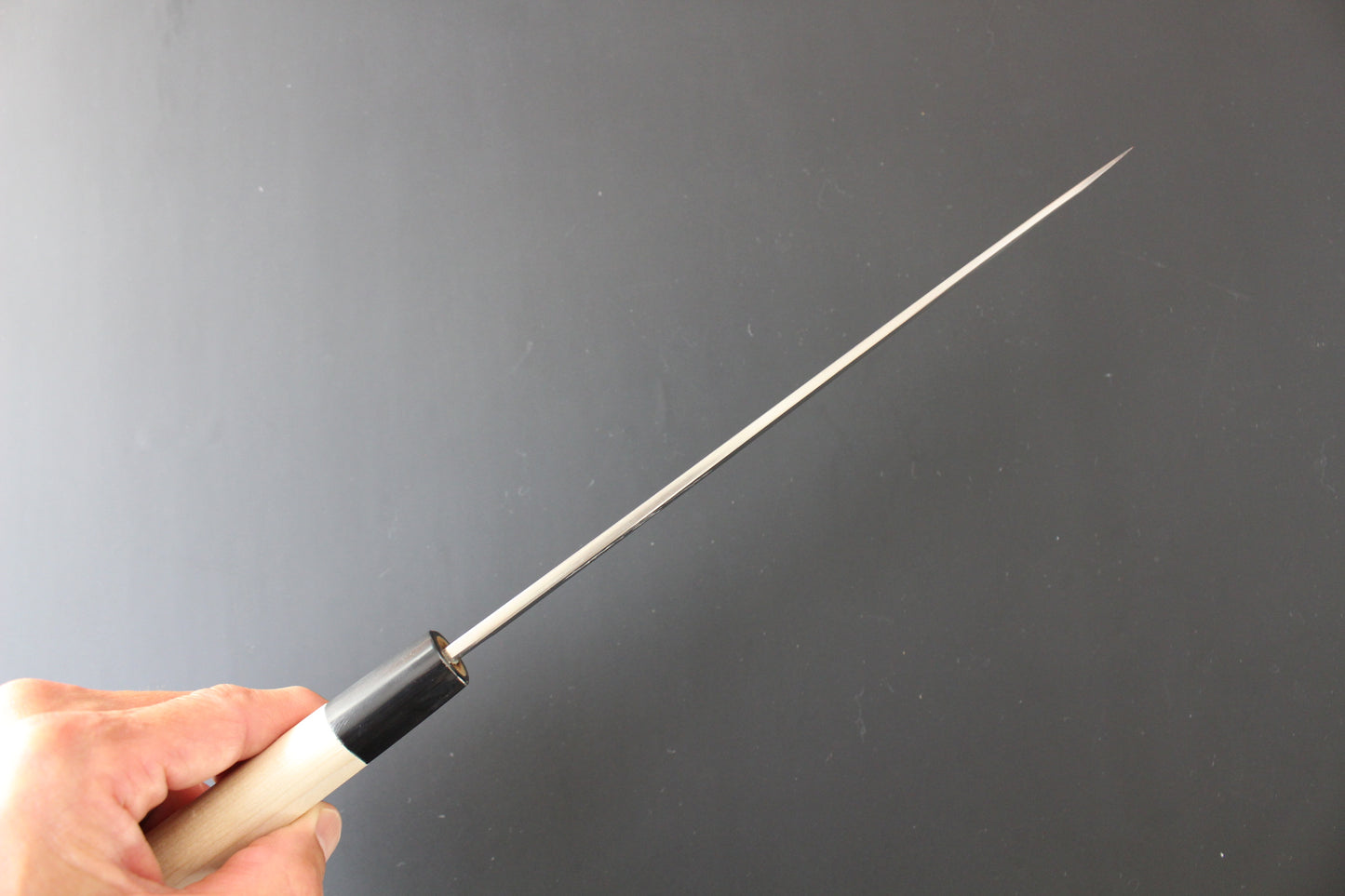 Mikazuki - Shirogami / White Steel #2 Yanagiba Sashimi Knife 240mm W/Saya (for Right Hander)