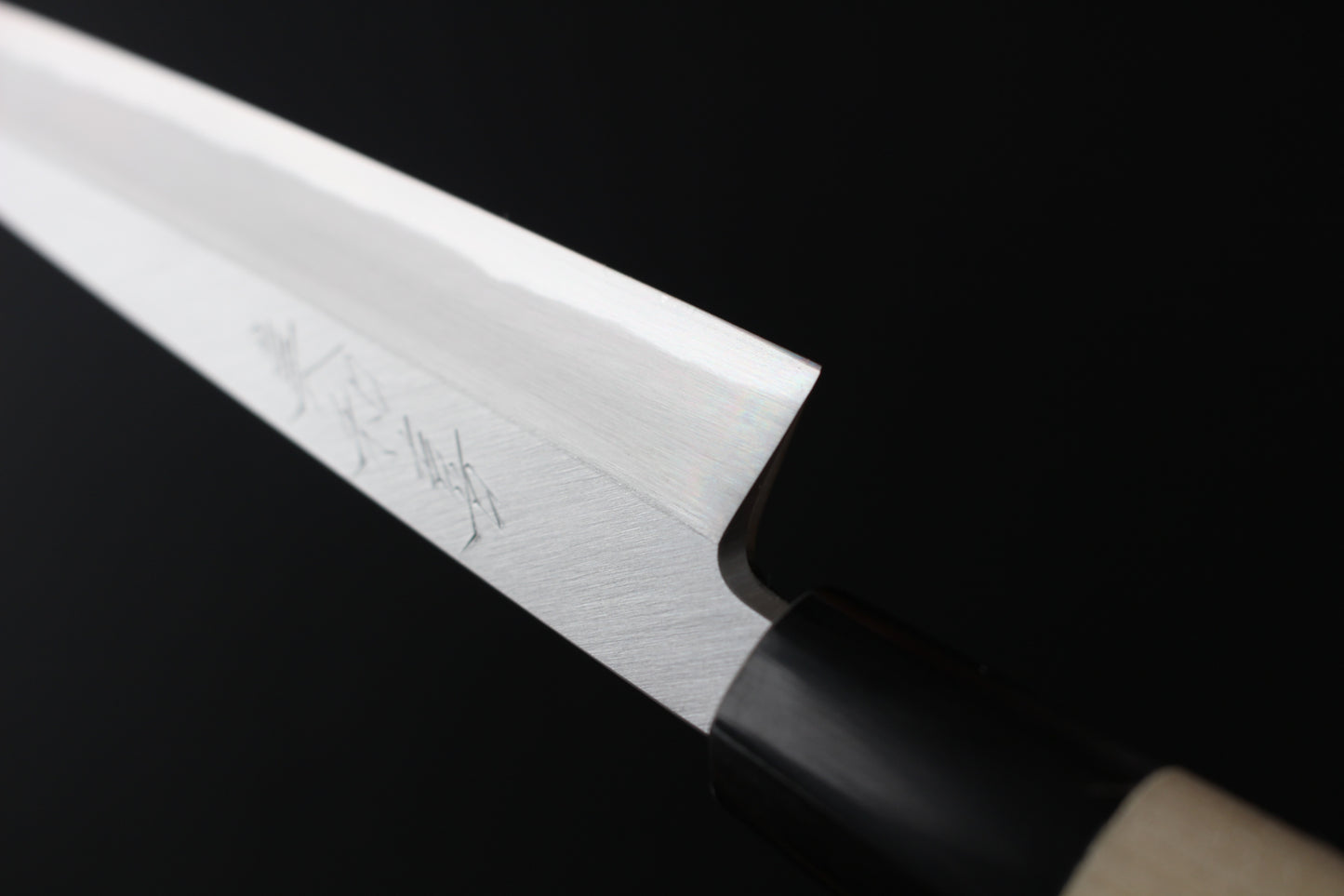 Mikazuki - Shirogami / White Steel #2 Yanagiba Sashimi Knife 240mm W/Saya (for Right Hander)