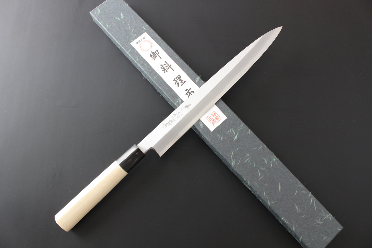 Mikazuki - Shirogami / White Steel #2  Yanagiba Sashimi Knife 270mm W/Saya (for Right Hander)