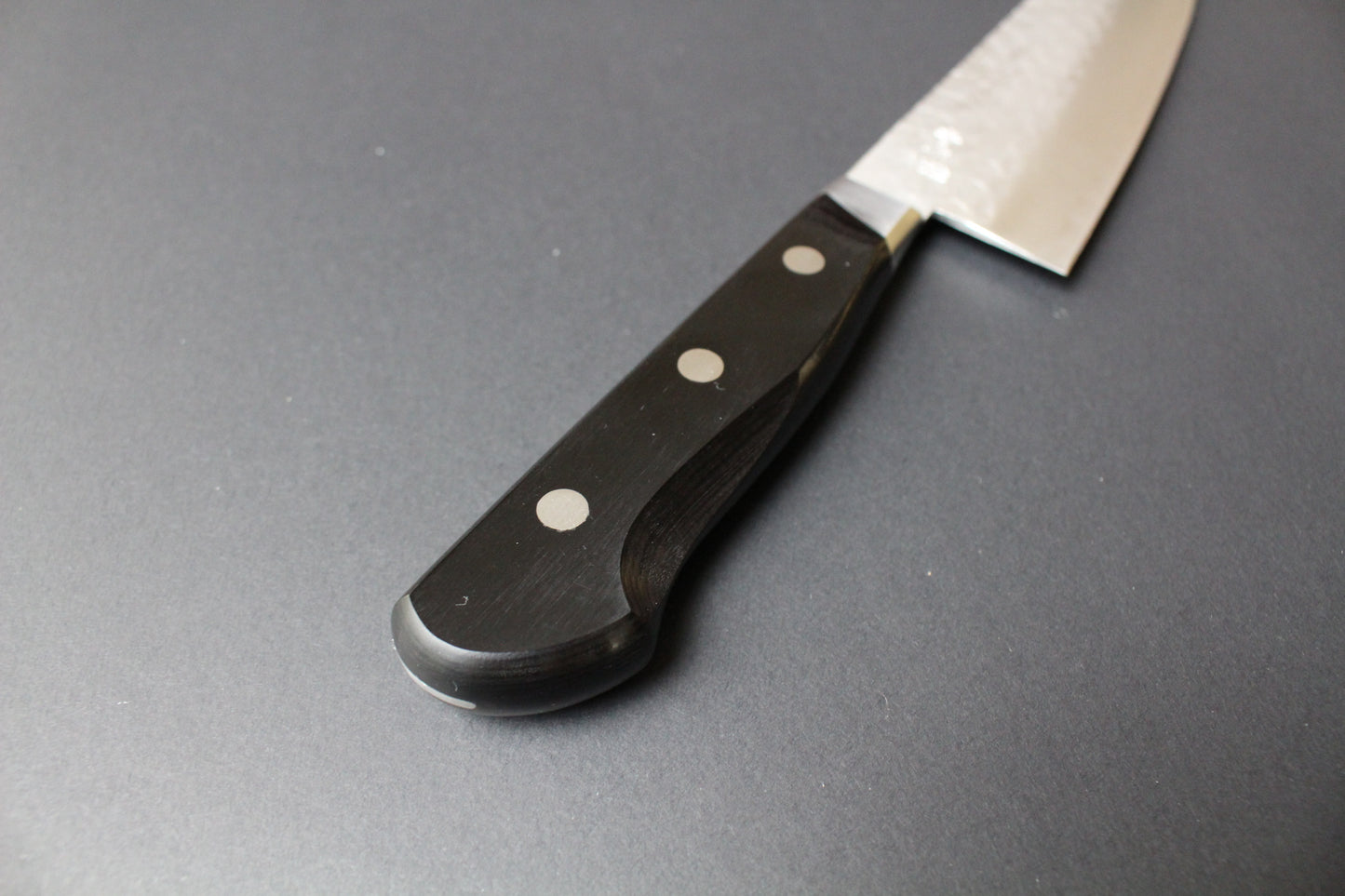 Mikazuki - Aogami (Blue steel) #2 Hammered Santoku knife 180mm