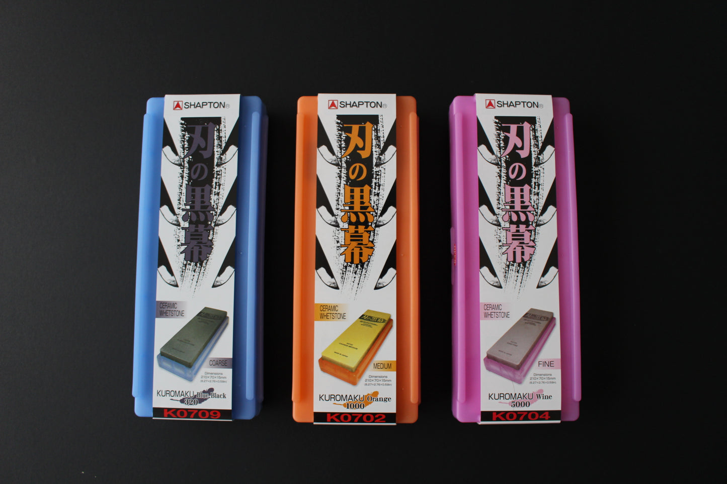 Shapton KUROMAKU Complete Sharpening Set (#320 + #1000 + #5000)