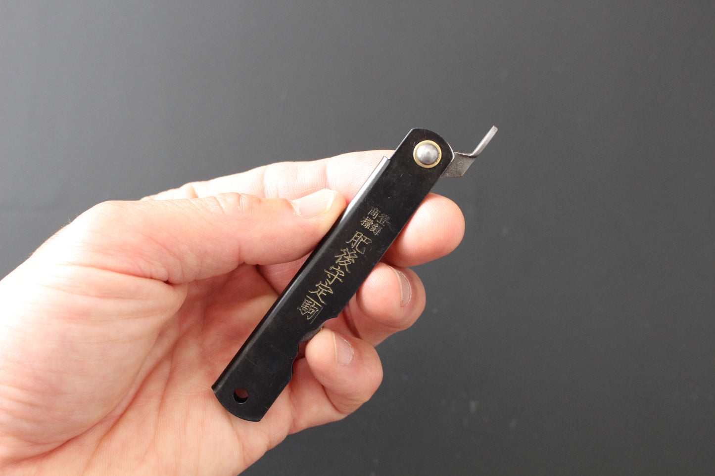 Nagao Kanekoma Higonokami - folding knife SK Steel Black Nashiji