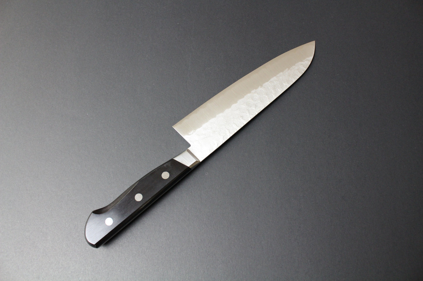 Mikazuki - Aogami (Blue steel) #2 Hammered Santoku knife 180mm