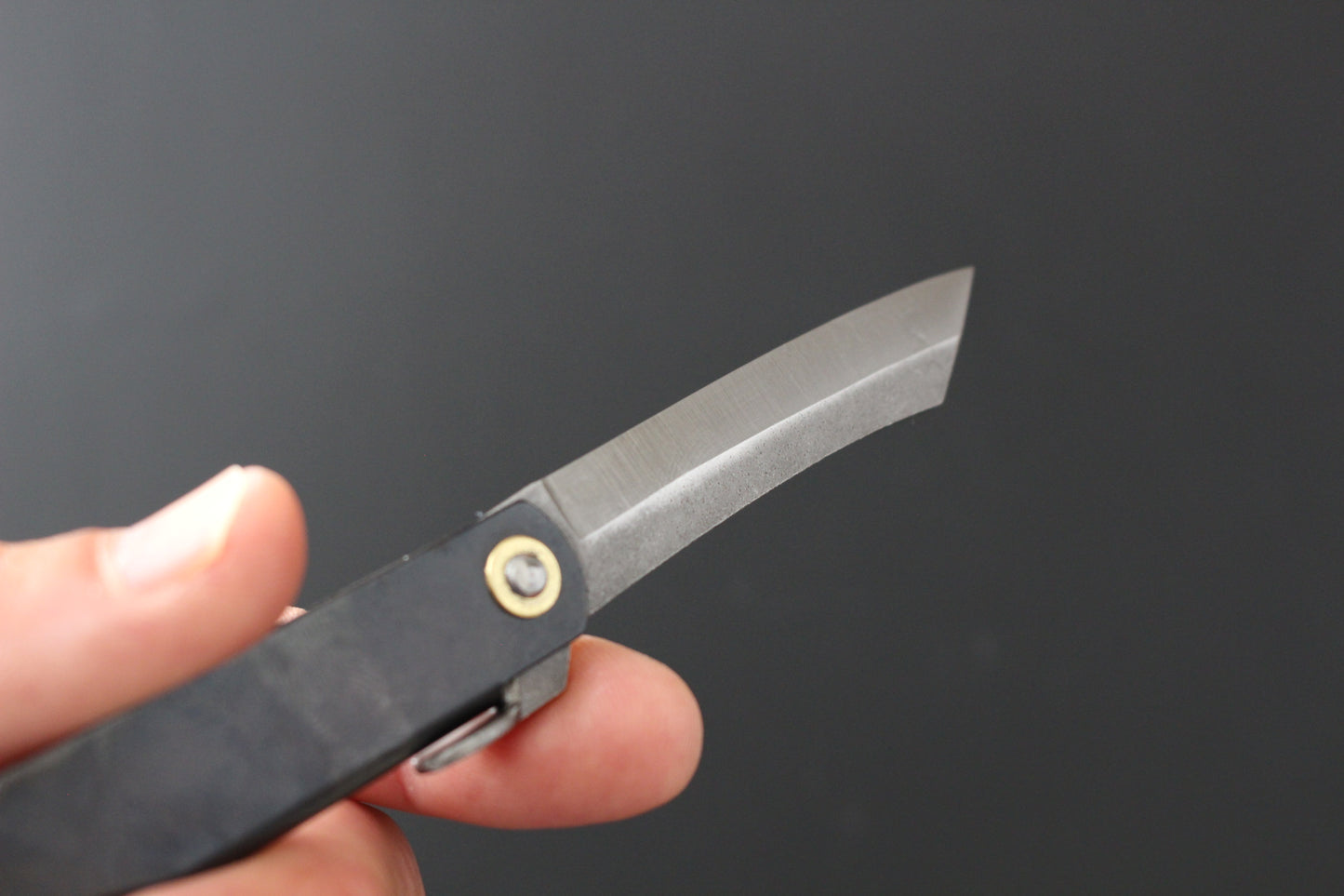 Nagao Kanekoma Higonokami - folding knife SK Steel Black Nashiji