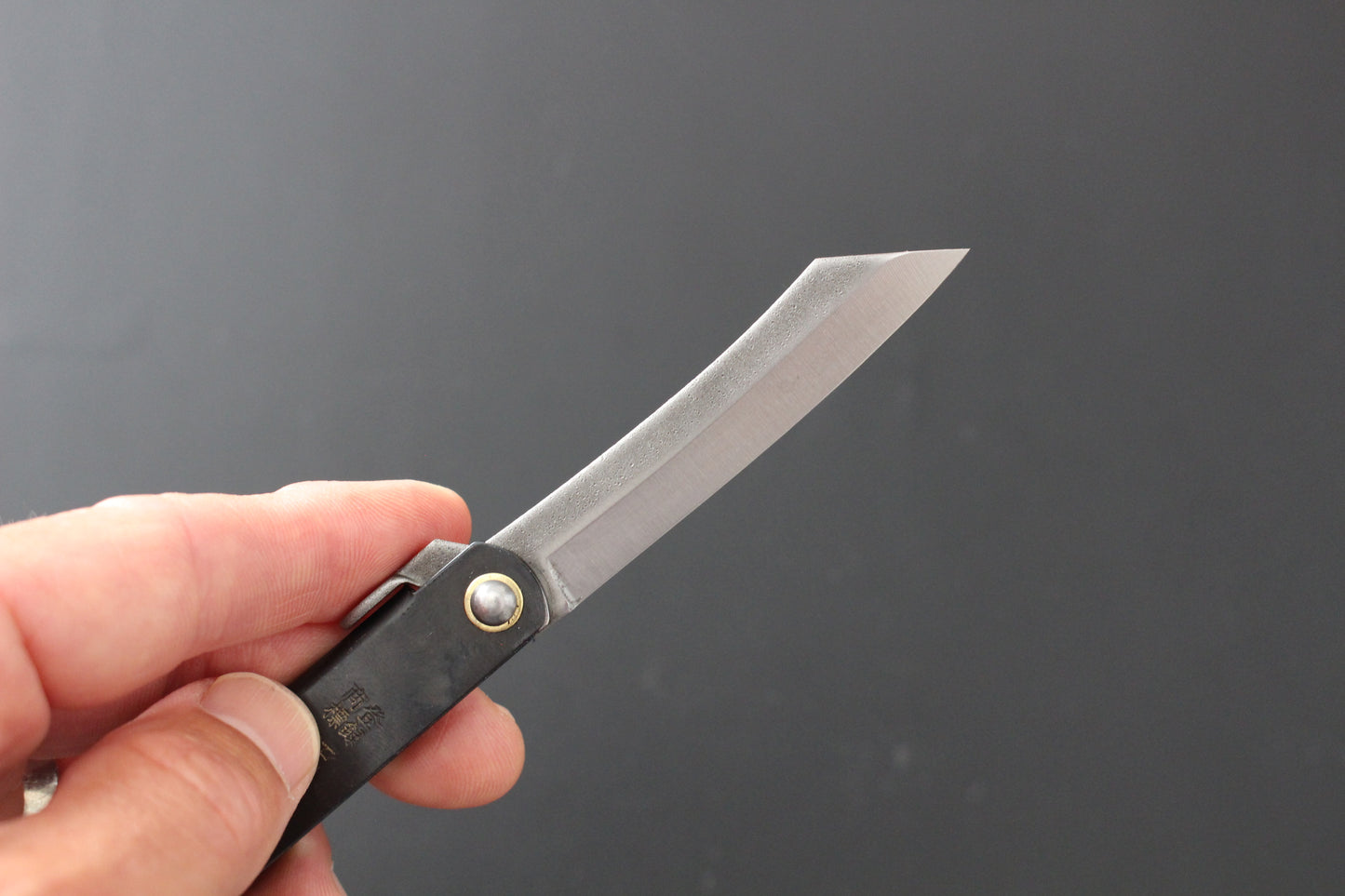 Nagao Kanekoma Higonokami - folding knife SK Steel Black Nashiji