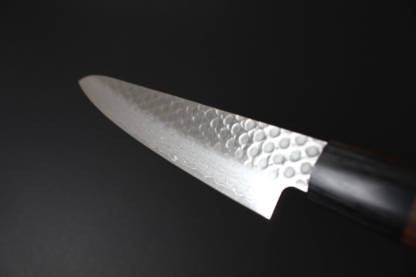 Mikazuki - AUS10 Tsuchime Damascus Petty knife 150mm w/rosewood handle