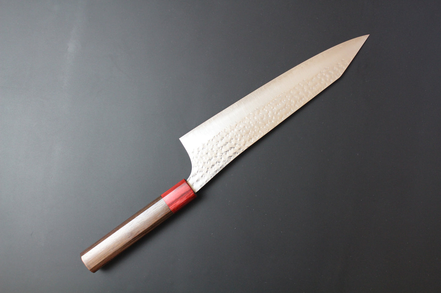 Yu Kurosaki - SG2 Hammered "Senko Ei" Gyuto Knife 240mm with rosewood handle red ferrule