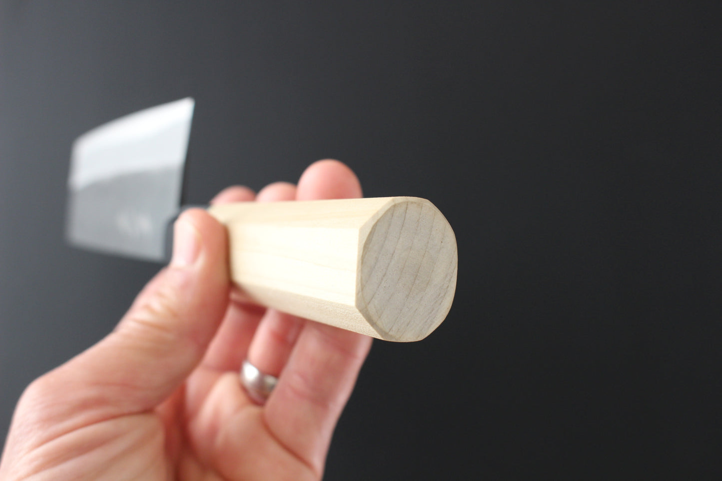 Mikazuki - Shirogami No2 Kurouchi Nakiri Knife 165mm