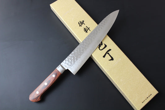 Mikazuki - VG10 hammered damascus Gyuto Knife 240mm
