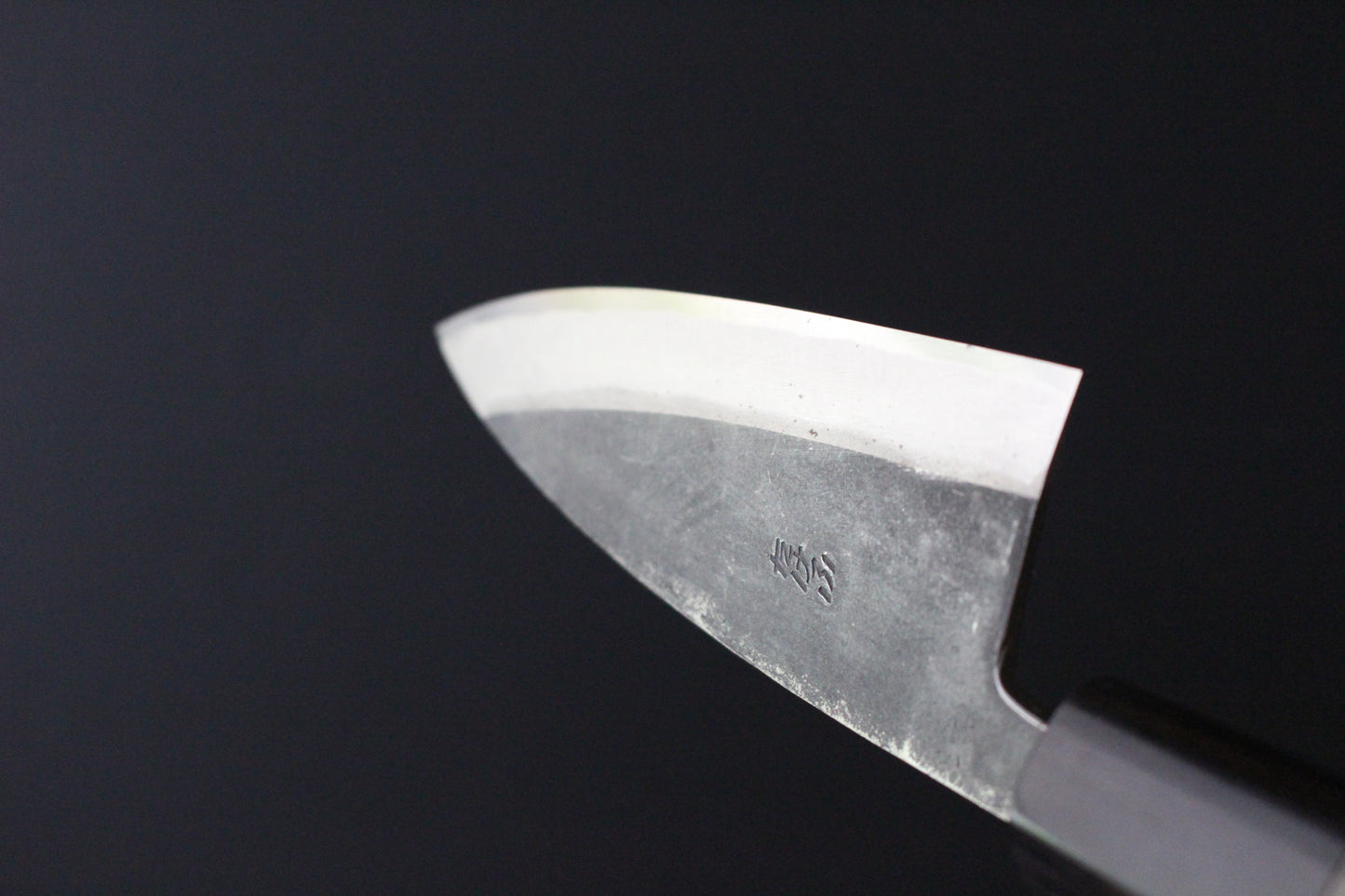 Hideo Kitaoka - Shirogami No2 Kurouchi Ajikiri/Deba Knife 120mm with rosewood handle (For right hander)