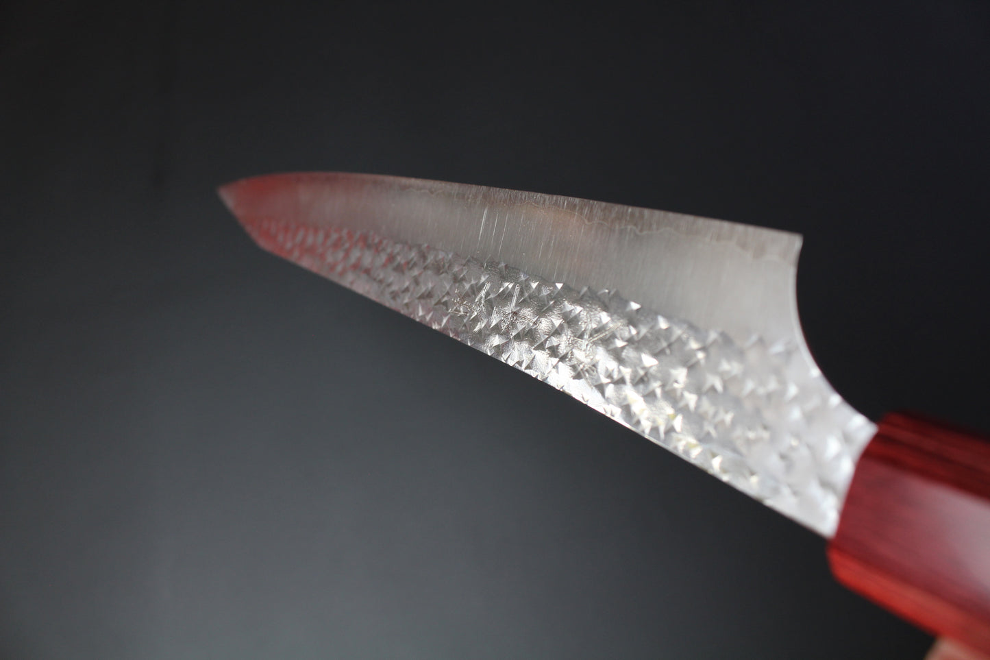 Yu Kurosaki - SG2 Hammered "Senko Ei" Sujihiki Knife 240mm with rosewood handle red ferrule