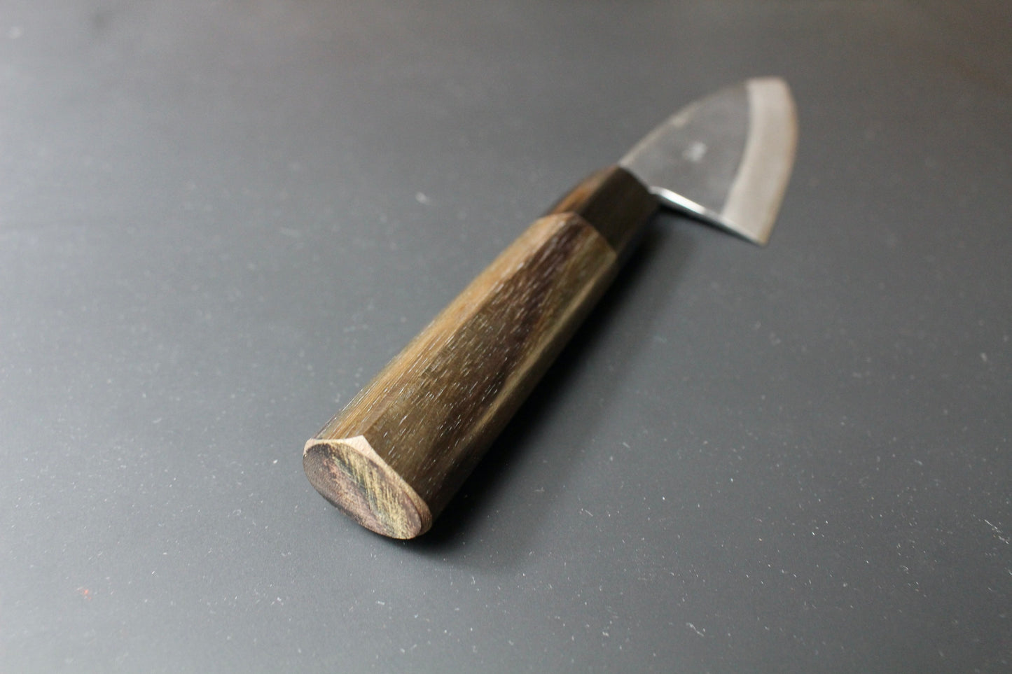 Hideo Kitaoka - Shirogami No2 Kurouchi Ajikiri/Deba Knife 120mm with rosewood handle (For right hander)