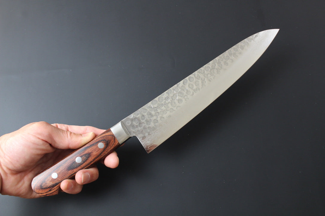 Mikazuki - VG10 hammered damascus Gyuto Knife 240mm