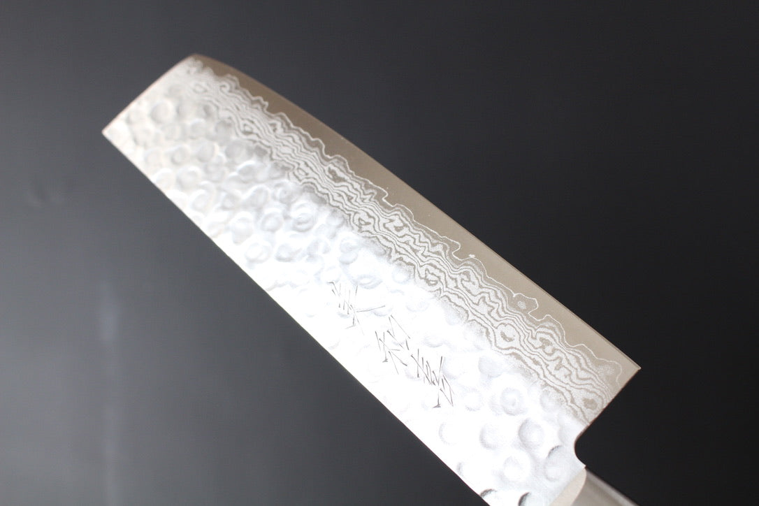 Mikazuki - VG10 hammered damascus Nakiri Knife - vegetable knife 160mm
