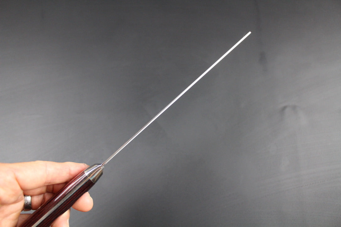 Yoshimi Kato - VG10 Black suminagashi Damascus Nakiri Knife 165mm