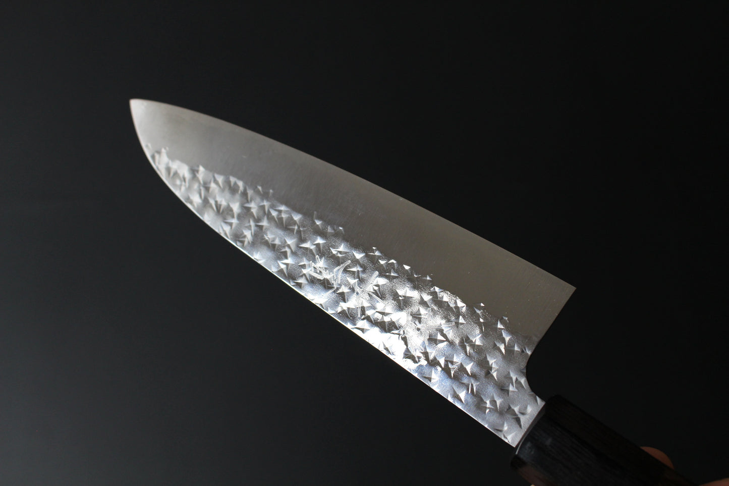 Yu Kurosaki - SG2 Hammered "Senko" Small Santoku Knife 150mm with rosewood handle black ferrule