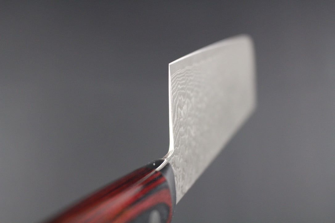 Yoshimi Kato - VG10 Black suminagashi Damascus Nakiri Knife 165mm