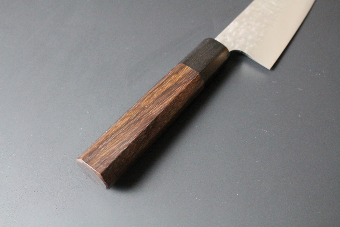 Yu Kurosaki - SG2 Hammered "Senko" Small Santoku Knife 150mm with rosewood handle black ferrule