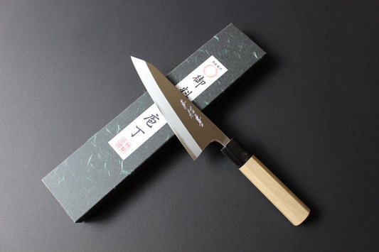 Mikazuki - Shirogami / White Steel #2  Wa Garasaki Knife 150mm for left hander