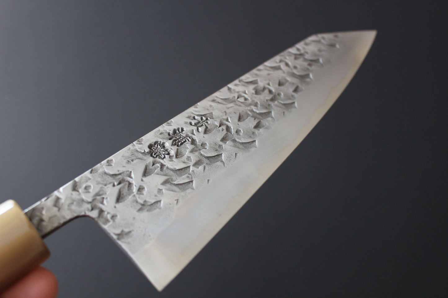 Kisuke Blue #2 Kiritsuke Gyuto 210mm with Kaishin Custom Ebony Handle & Saya