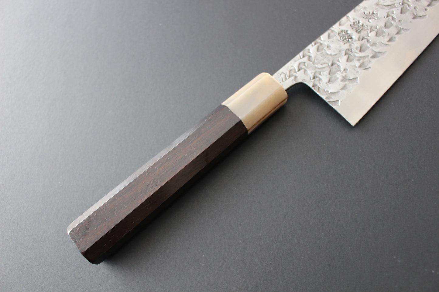 Kisuke Blue #2 Kiritsuke Gyuto 240mm with Kaishin Custom Ebony Handle & Saya