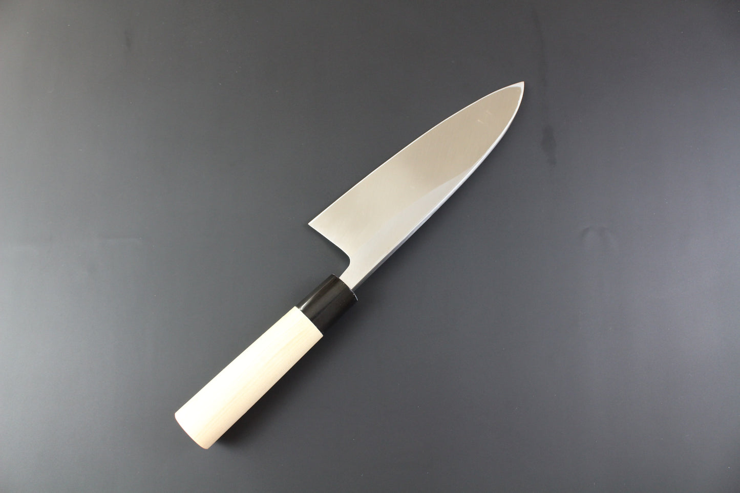 Mikazuki - Shirogami / White Steel #2  Deba Knife 195mm for right hander