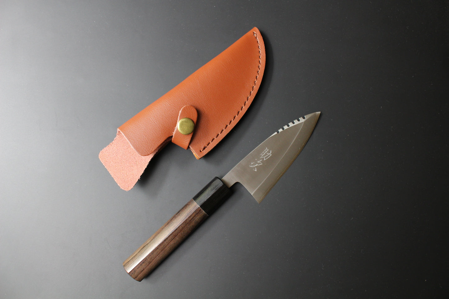 Hideo Kitaoka - VG10 Ajikiri Knife 105mm with rosewood handle (For right hander)