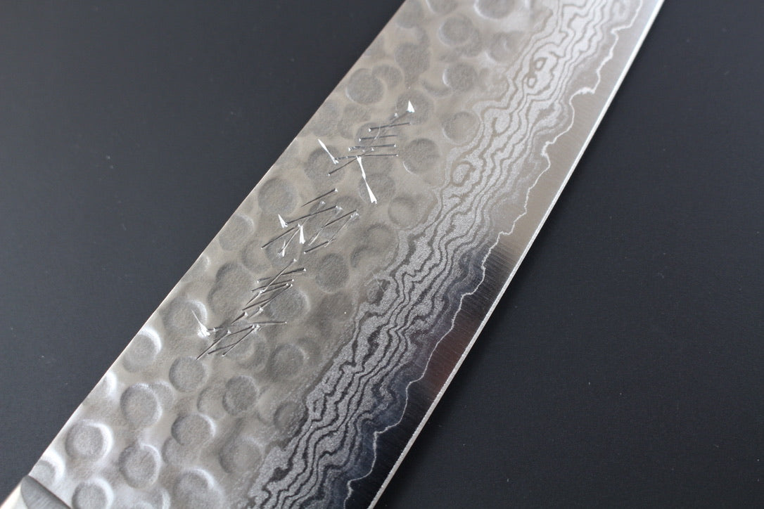 Mikazuki - VG10 hammered damascus Gyuto Knife 180mm