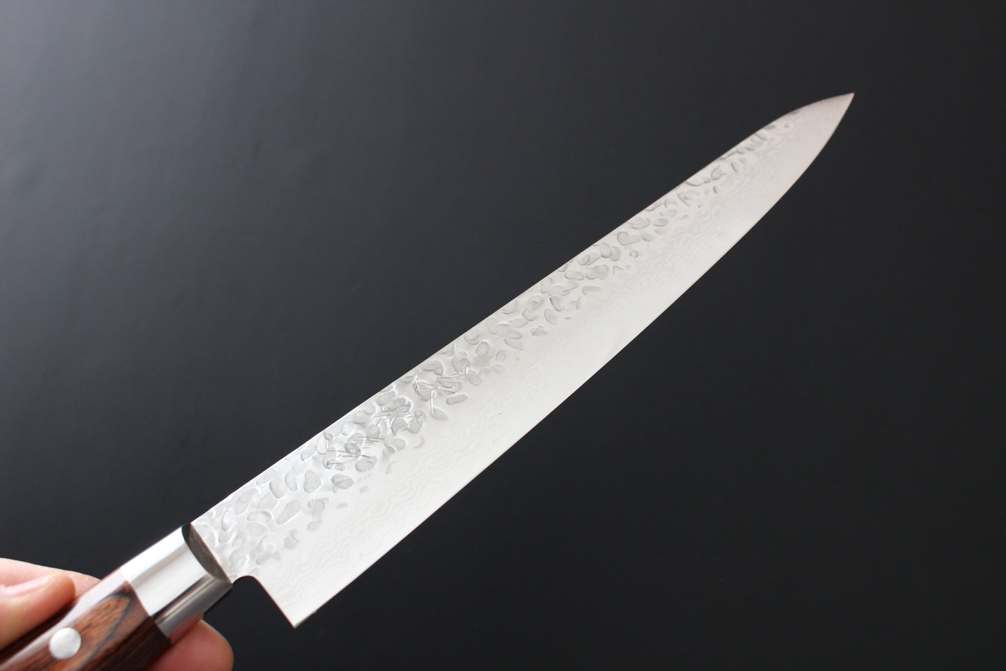 Mikazuki - VG10 hammered damascus Sujihiki Knife 240mm