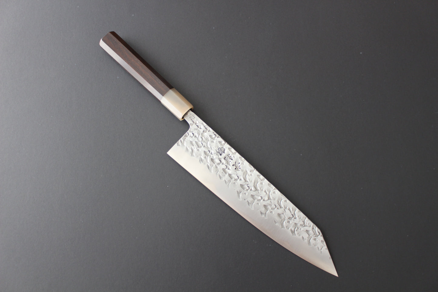 Kisuke Blue #2 Kiritsuke Gyuto 240mm with Kaishin Custom Ebony Handle & Saya