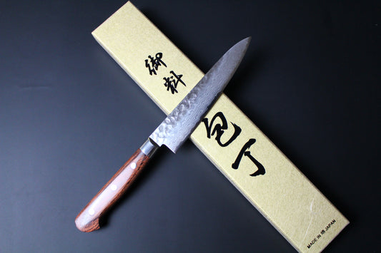 Mikazuki - VG10 hammered damascus Petty knife 135mm