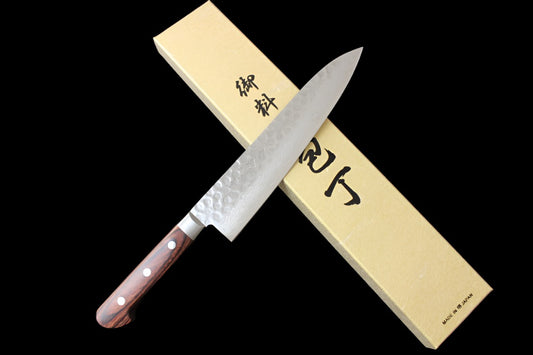 Mikazuki - VG10 hammered damascus Gyuto Knife  210mm
