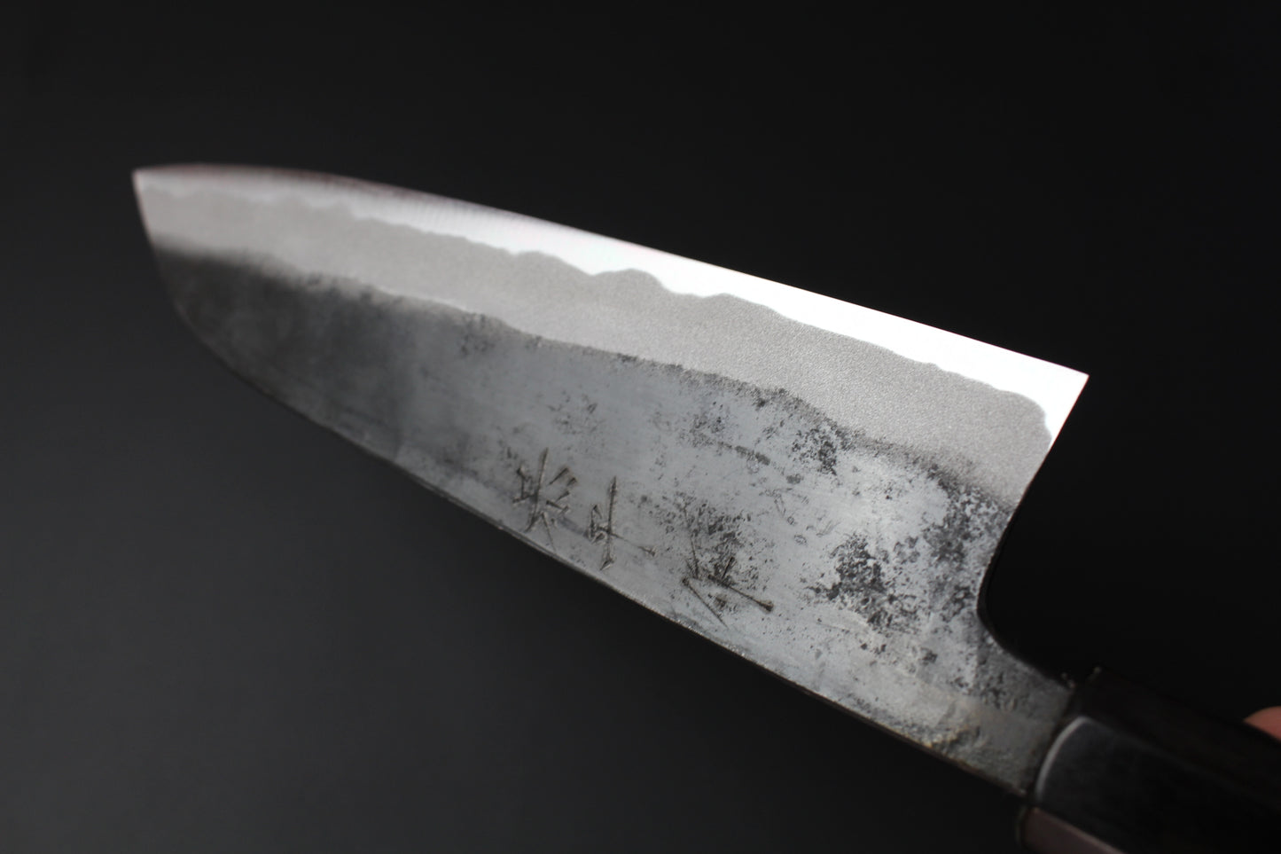 Kyohei Shindo - Aogami No.2 Santoku Kurouchi knife 165mm